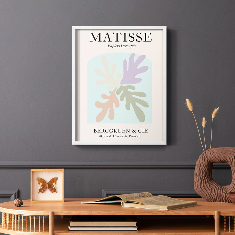 Matisse DVI, reproduction encadrée - bois massif, Blanc, H 20 po x l 16 po