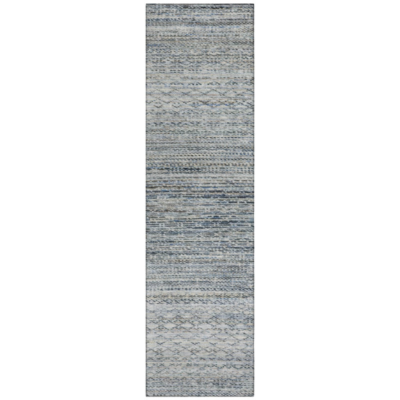 Machine Washable Indoor/Outdoor Amanda ACN2150 Striped Rug, Runner 2'3" x 7'6"