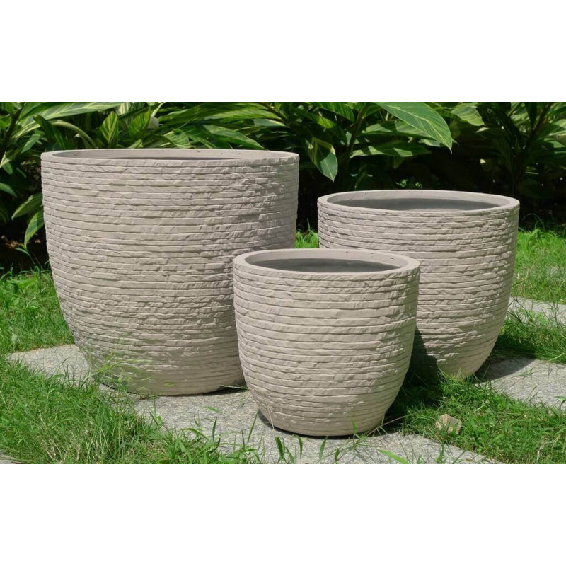 Abas Clay Fiber Floor Vase, Beige