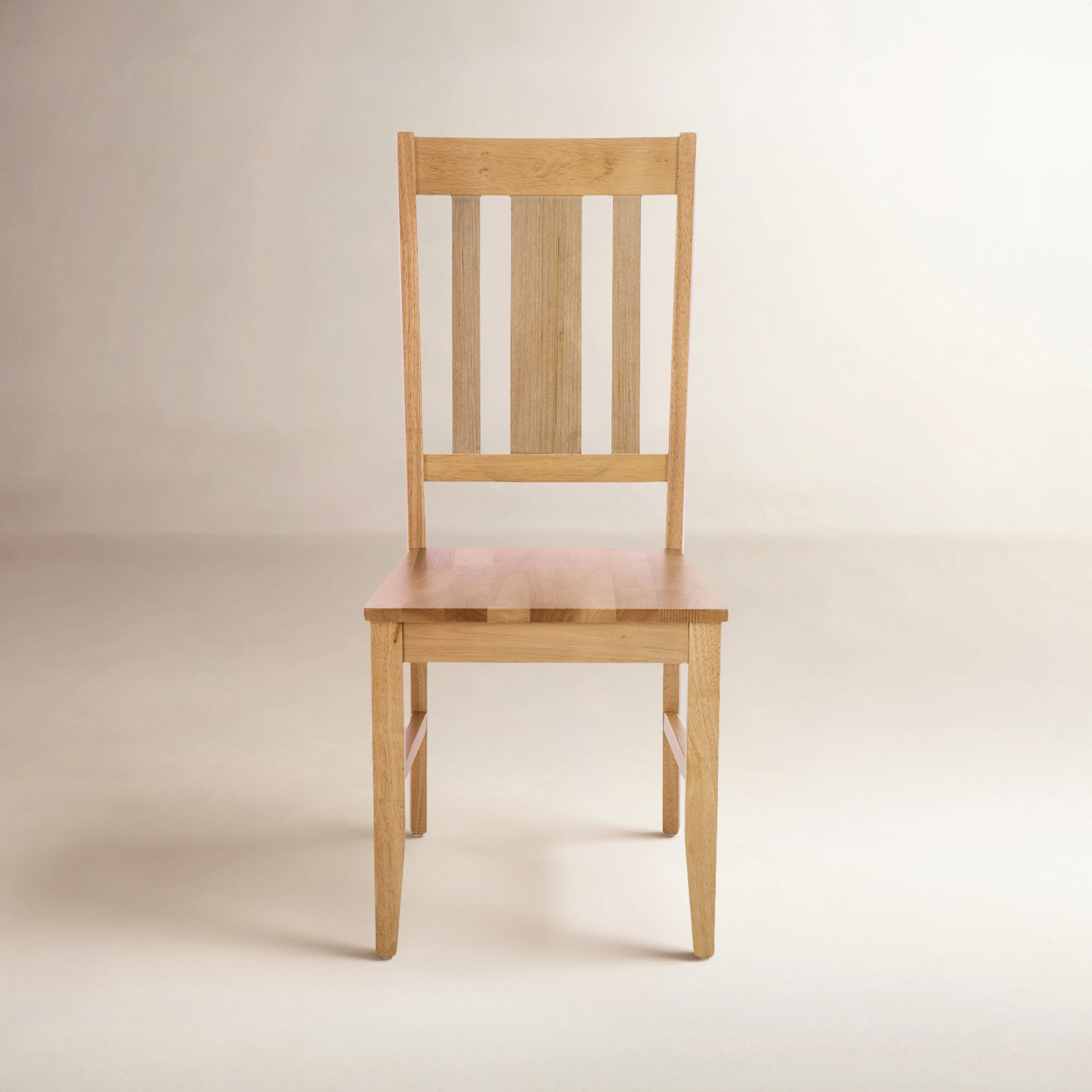 Sam Slat Back Side Chair, Light Oak