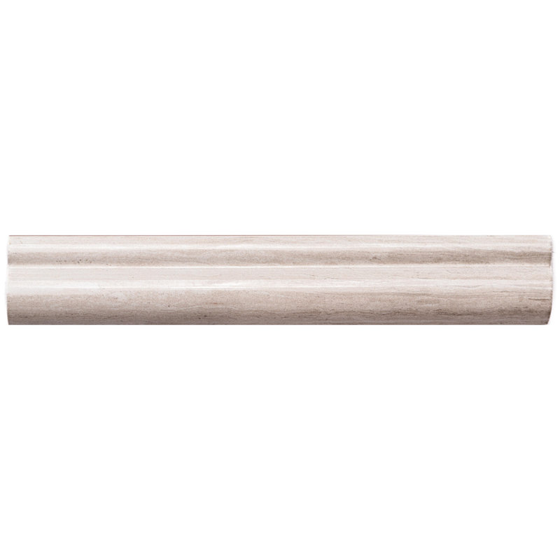 Jones 2'' L x 12'' W Ceramic Chair Rail Tile Trim, Cream