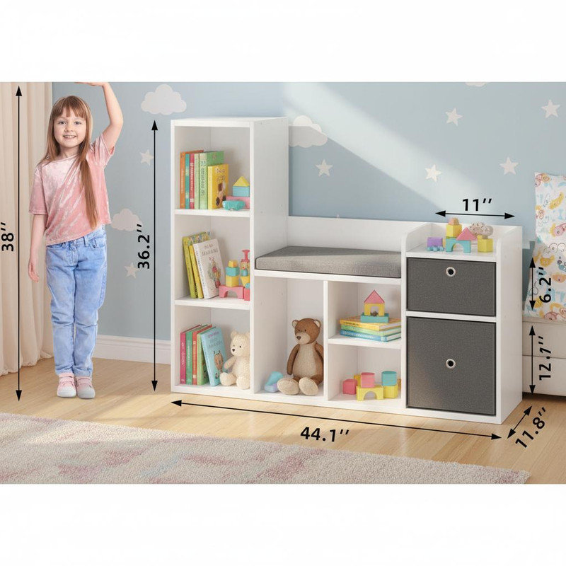 91.9cm H x 112cm W Bookcase