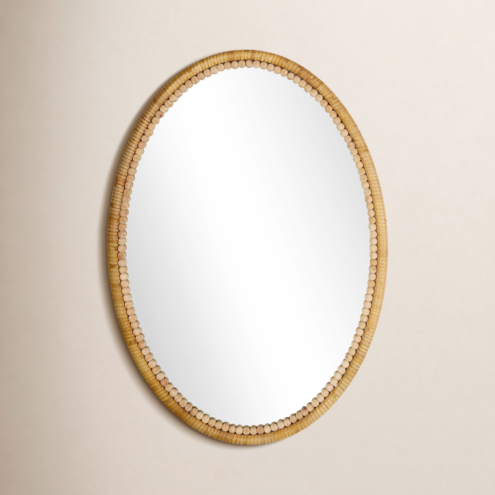 Marilou Bamboo / Rattan Wall Mirror, Oval
