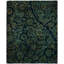 Overdyed Hand-Knotted Wool Modern-Contemporary Green Area Rug 4' 1" x 5' 1"