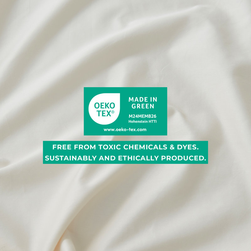 400 Thread Count 100% Cotton Sateen Sheet Set, Natural, King Sheet Set + 3 Additional Pieces