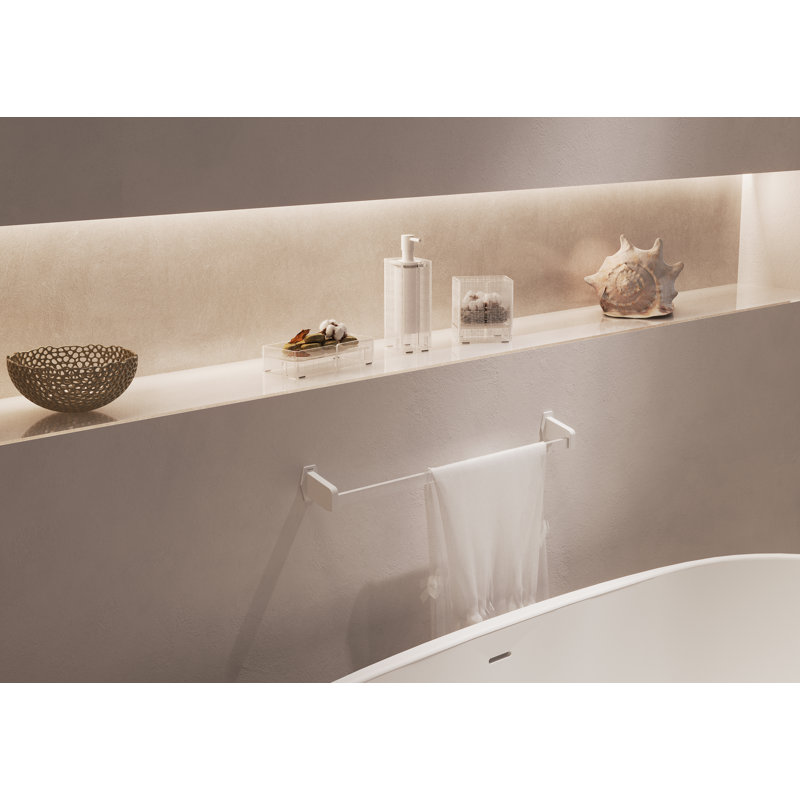 Swett 1 Towel Rail, White/Clear
