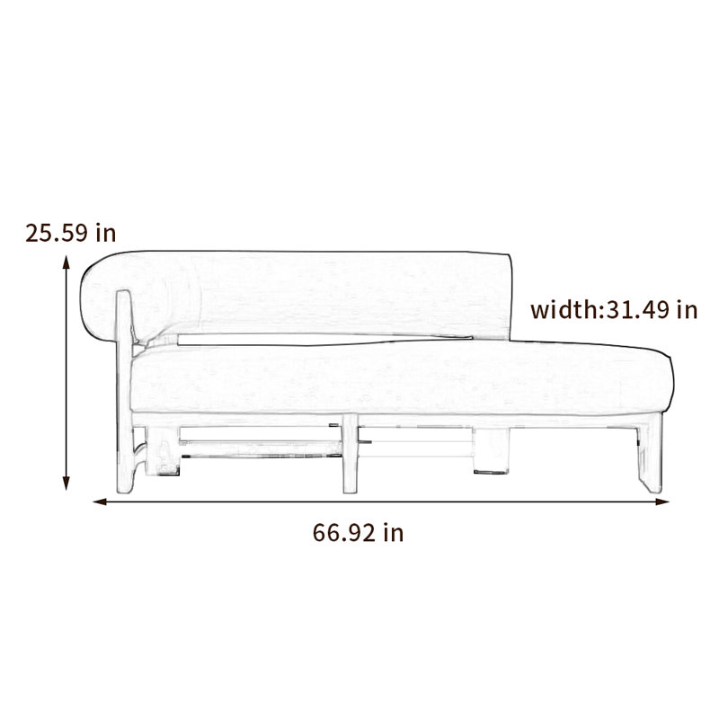 Chaise en bouleau naturel et confortable, Orienté à gauche (vu de face)