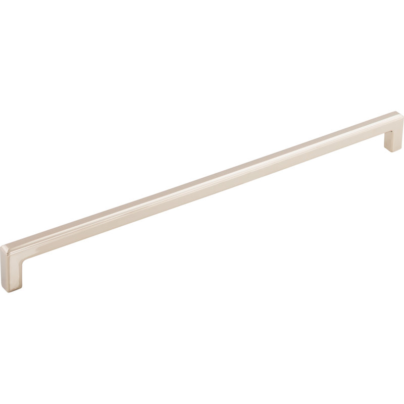 Podium Bar Pull, Polished Nickel, 12" Center to Center