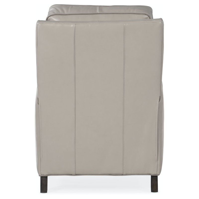 Yorba Leather Armchair, Push Back, Cobblestone, Aline Light Gray Stonewash Genuine Leather