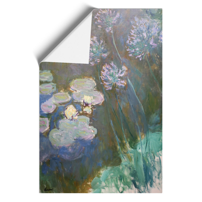 Water Lilies Lily Pond Vol.6 by Claude Monet - No Frame Painting, 42cm H x 30cm W x 0.1cm D