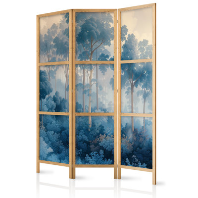171cm H Solid Wood Folding Room Divider