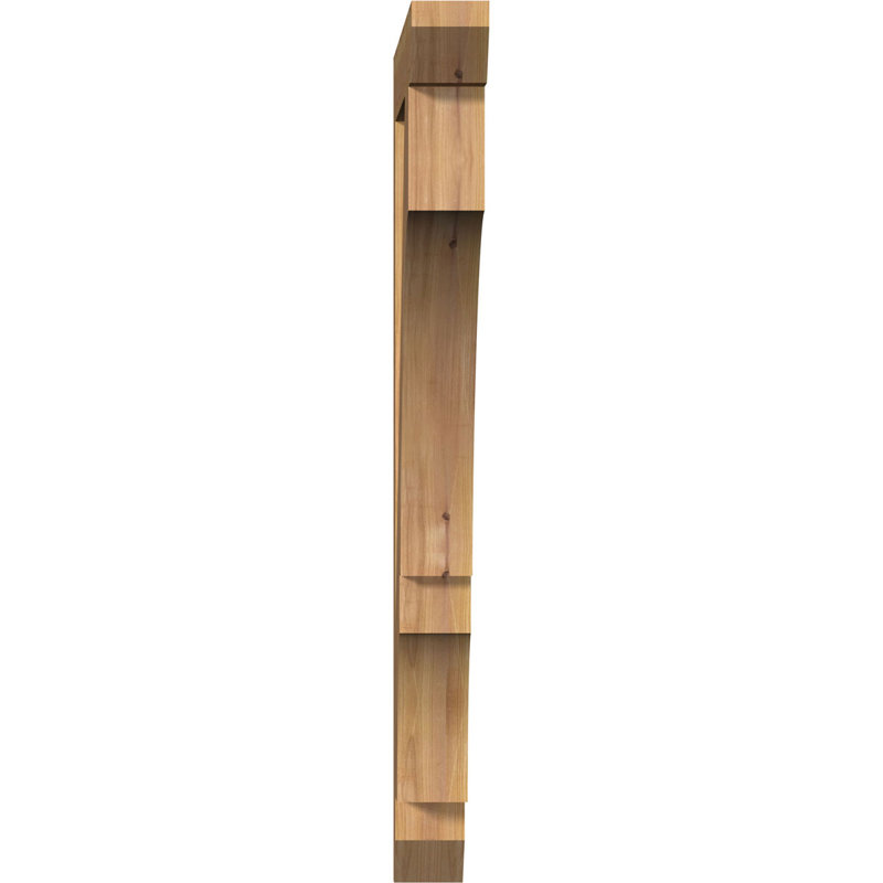 H 6 po x l 40 po x Support en bois / corbeau BKT04X30X36, H 42 po x l 3,5 po x P 30 po, Lisse, Cèdre rouge