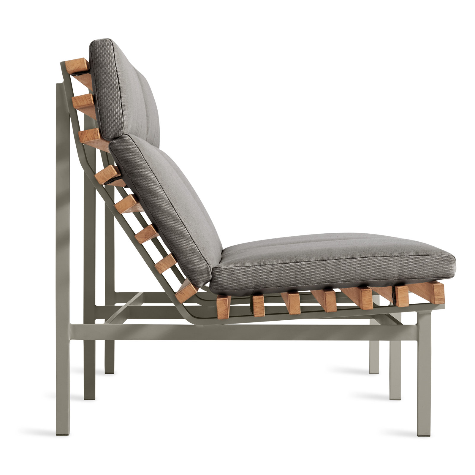 Perch 59" Teak Patio Loveseat, Toohey Charcoal, Charcoal