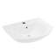 Chateau Pedestal Ceramic Bathroom Sink Round Single Faucet Hole in White SM-PS305-101461000