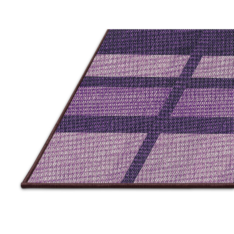 Tapis de zone mauve à motifs, Rectangle 5 pi x 7 pi