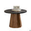 Table basse ronde en bois à piédestal robuste pour salon facile à assembler