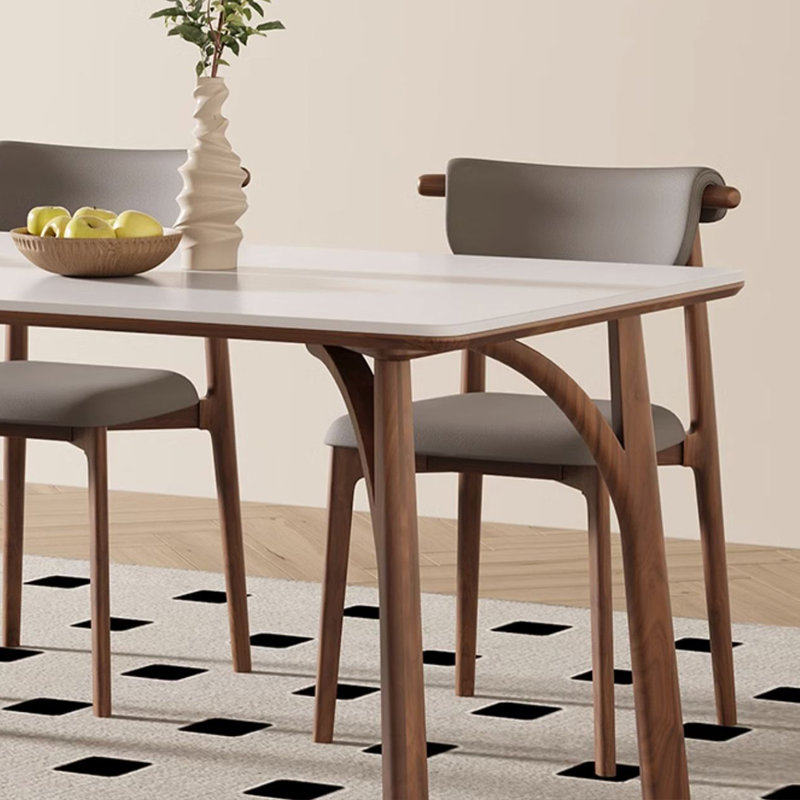 Graceful Simple Luxury Dining table and chairs, 29.5"H x 62.9"L x 31.4"W