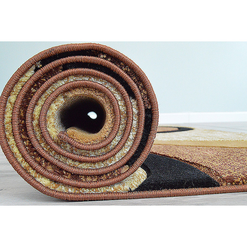 Mccampbell Performance Abstract Indoor Rug, Round 7'