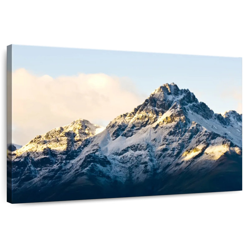 Montagnes enneigées pittoresques d'Alvord, H 16 po x l 24 po