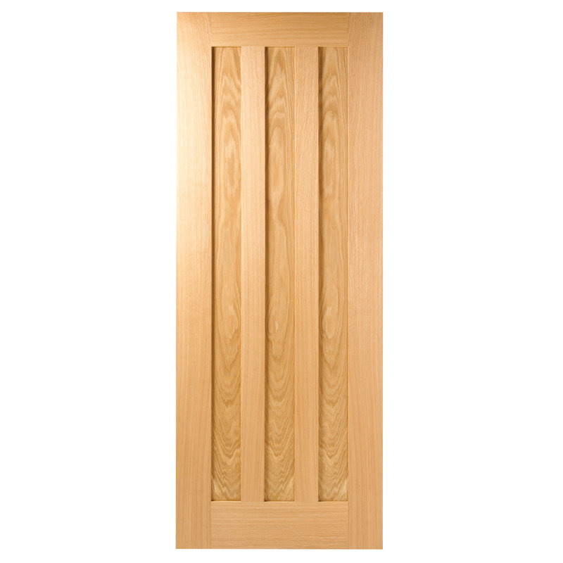 Idaho Prefinished Oak Internal Door, 198.1 cm H x 83.8 cm W x 4.4 cm D