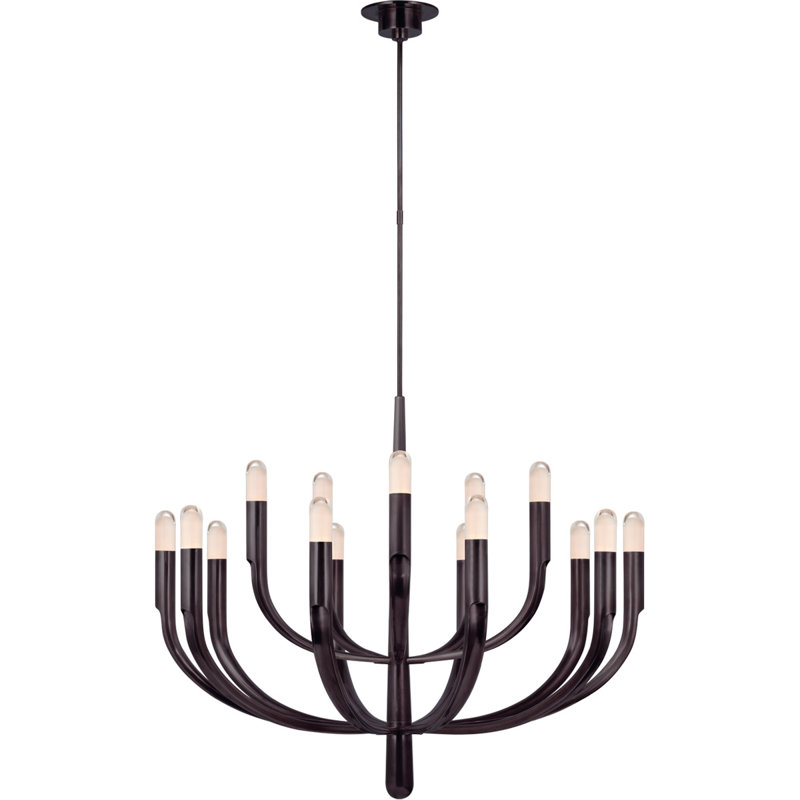 Kelly Wearstler 15 - Light LED Chandelier, Clear, Bronze