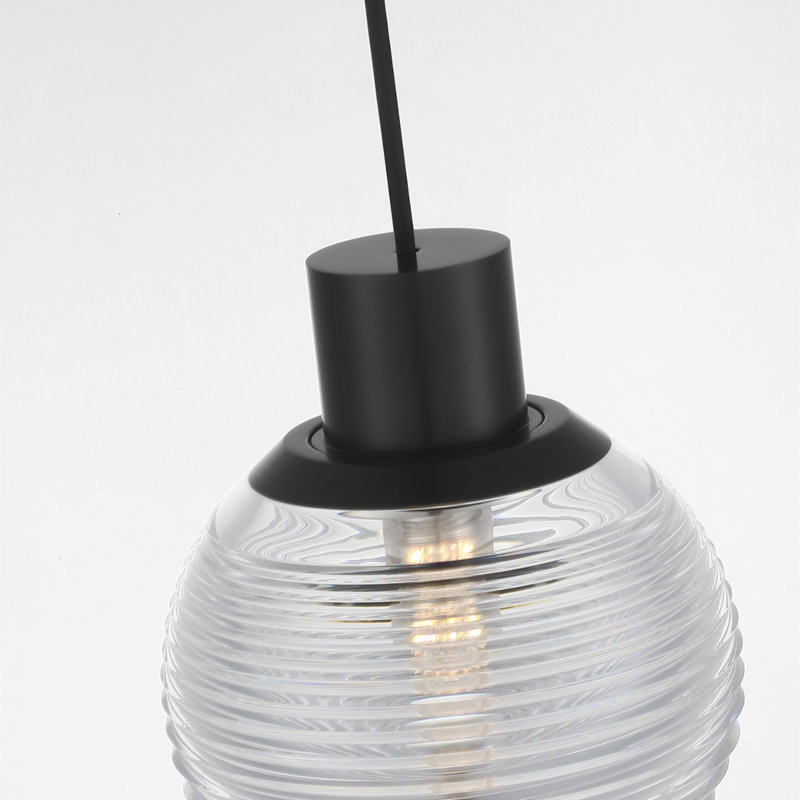 Waterford Circon 5" Mini Pendant with Clear Crystal, Bronze