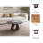 Round Coffee Table with Solid Wood Base, Beautiful Modern Living Room Table, 34"