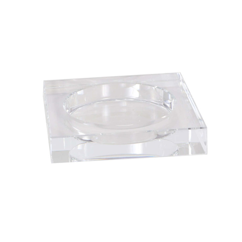 Dish, 1.25" H x 5.75" W x 5.75" D, Clear