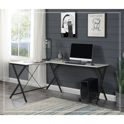 Bureau d'ordinateur polyvalent en forme de L pour un travail efficace et une optimisation de l'espace