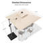 Parasol lumineux carré en porte-à-faux 9 pi x 9 pi Sella, beige-357815577