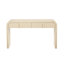 Console moderne avec 2 tiroirs de rangement, table d'entrée cannelée à silhouette arrondie pour le couloir du salon et du vestibule (crème abricot)-496633293