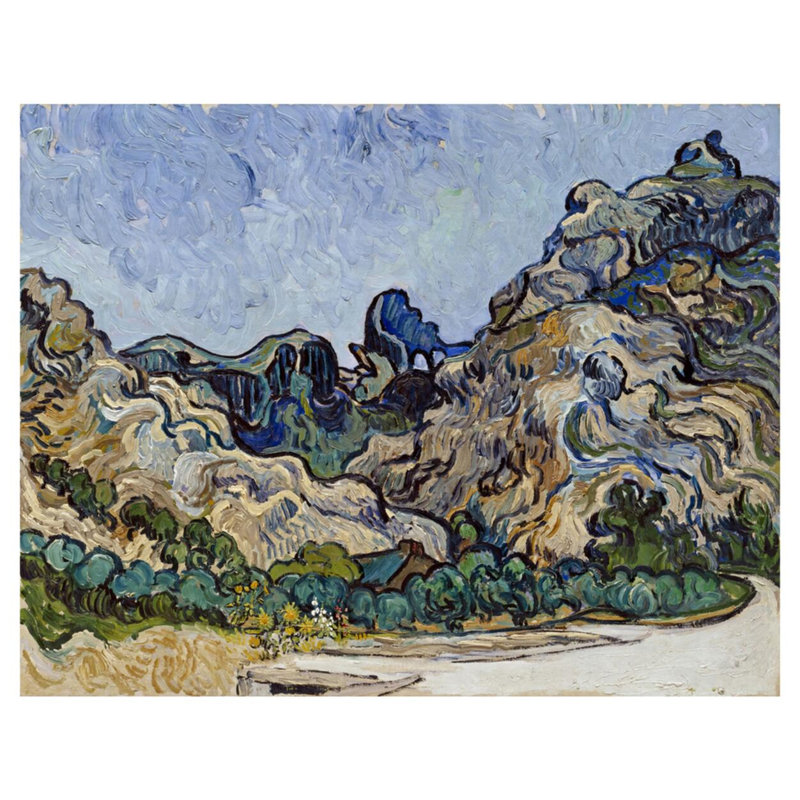 Montagnes à Saint-Remy (Montagnes à Saint-Remy) par Vincent van Gogh - Estampe numérique, H 32 po x l 40 po