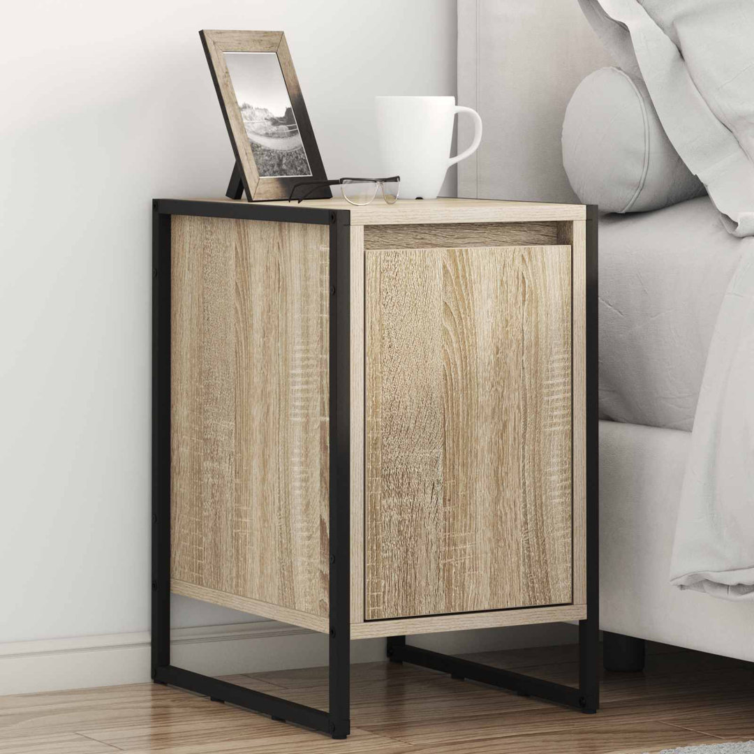 39.5cm W Manufactured Wood Bedside Table