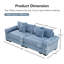 Canapé modulaire surdimensionné en nuage de 92 pouces, tissu en velours côtelé, accoudoirs très larges, conception ergonomique, coussins à haute résilience, assemblage facile, idéal pour les salons et les chambres-2050415755