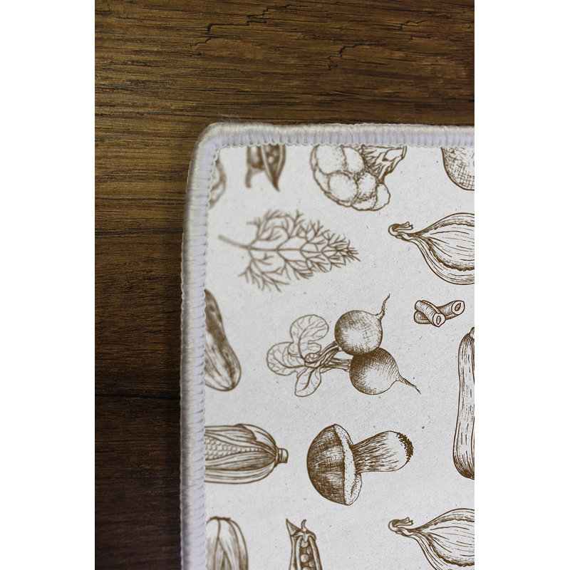 Tapis brun / blanc en polyester tissé à la machine, Rectangle 4 pi 7 po x 7 pi 3 po