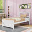Twin Wood Platform Bed with Classic Headboard-2034815663