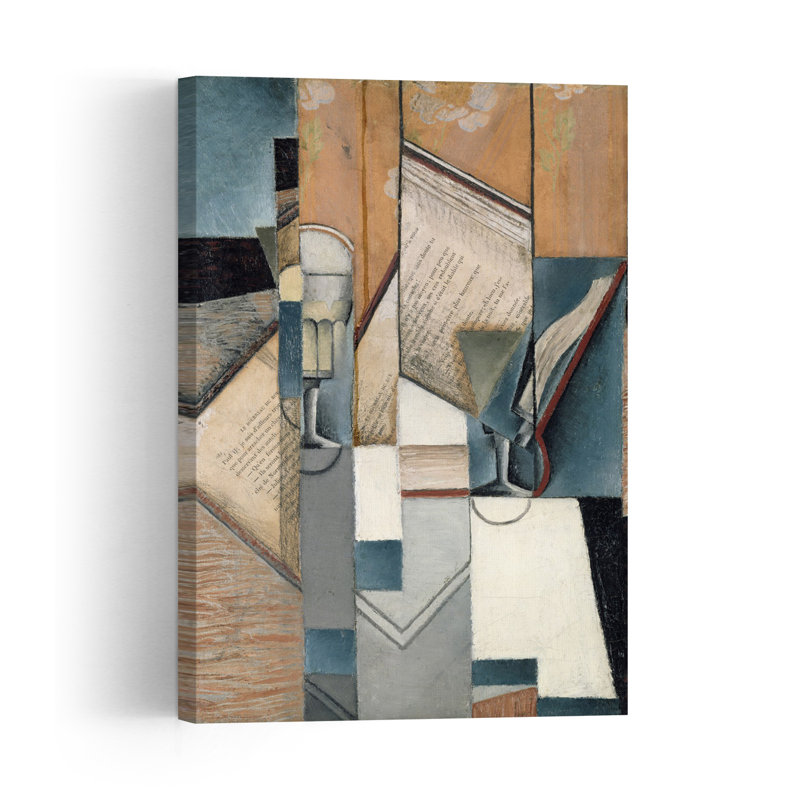 Le Livre, 1913 Estampe d'art mural abstrait contemporain, 48" H x 32" W