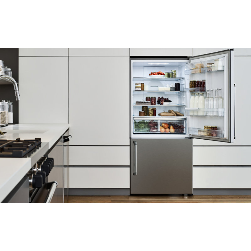 Bertazzoni 12.2 cu. ft. Energy Star Counter Depth Bottom Freezer Refrigerator with Ice Maker