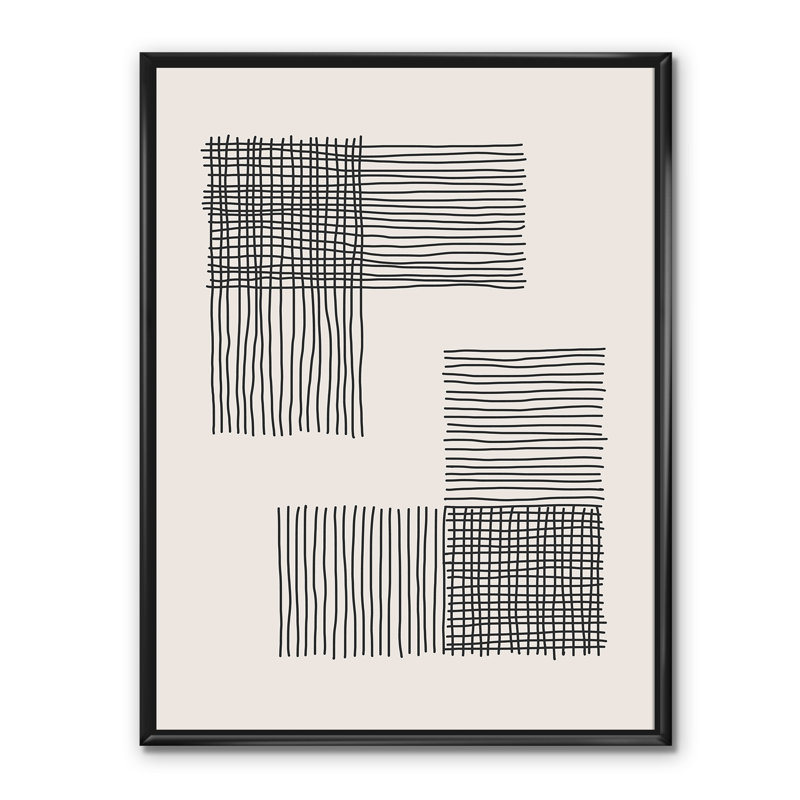«Minimal Geometric Compostions of Elementary Forms XXI», reproduction sur toile, H 46 po x l 36 po x 1,5 po