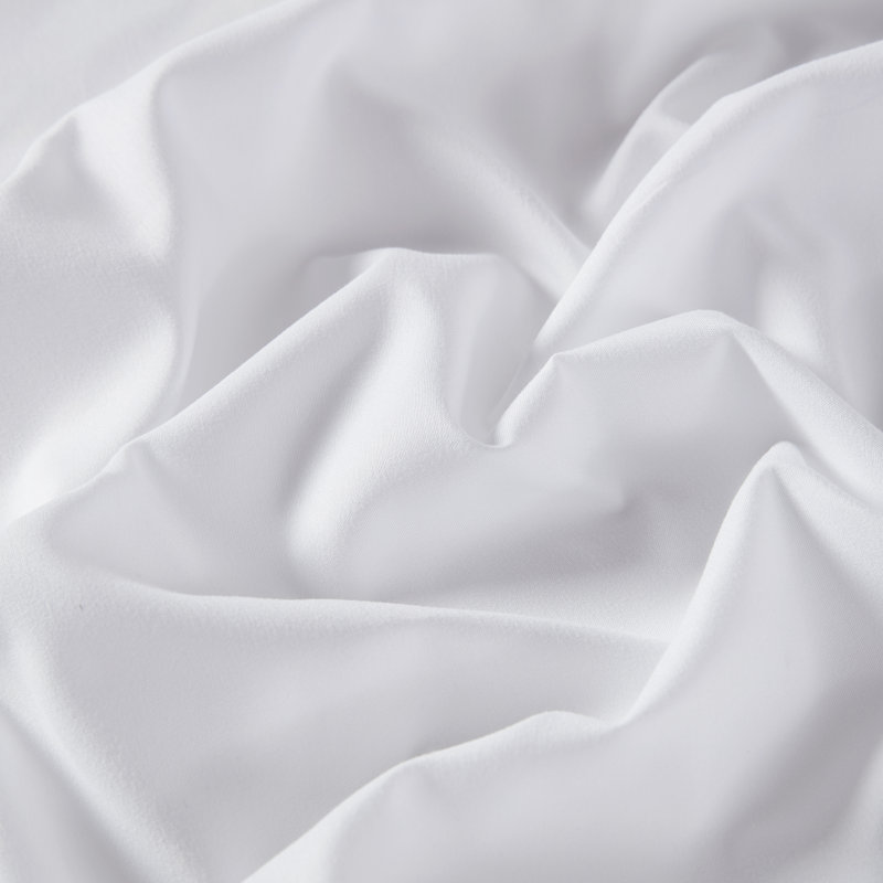Microfiber Percale Sheet Set, White, Full Sheet Set + Fitted Sheet + 2 Pillowcases