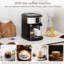 Machine à espresso Cowsar 15Bar, machine à cappuccino avec mousseur à lait automatique, cafetière professionnelle 3 en 1 avec capsule compatible