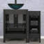  Ensemble de meuble-lavabo simple 36 po avec lavabo vasque, plateau en bois manufacturé, robinet, drain-628063796-628063797