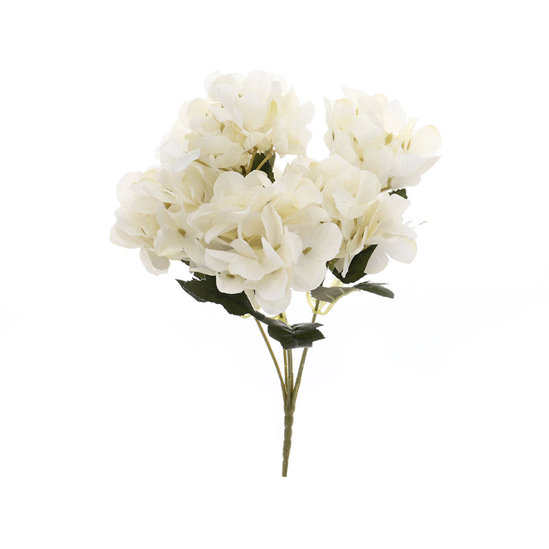 Silk Artificial Hydrangea Flowers Bouquet Wedding Centerpiece, White