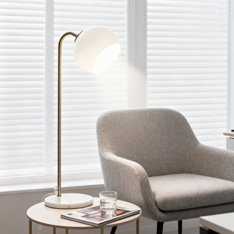 Lampe de table à DEL avec globe en verre givré, lampe sur pied Smart Compatible