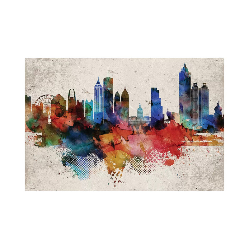 Atlanta Abstract - Print on Canvas, Wrapped Canvas, 30.48 cm H x 45.72 cm W