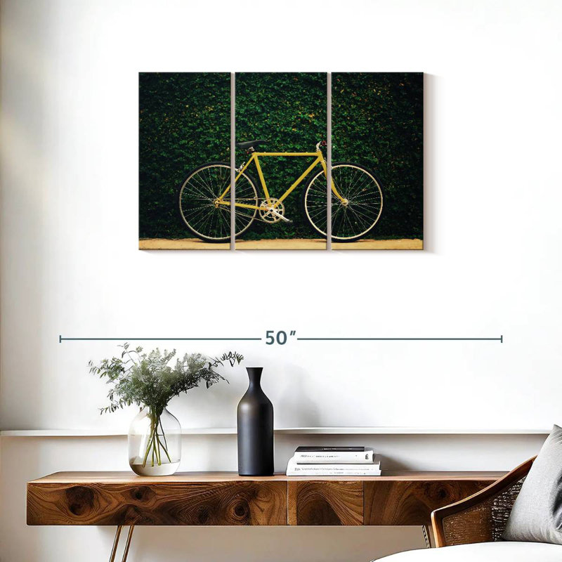 Mehar Yellow Garden Bicycle, 20" H x 33" W