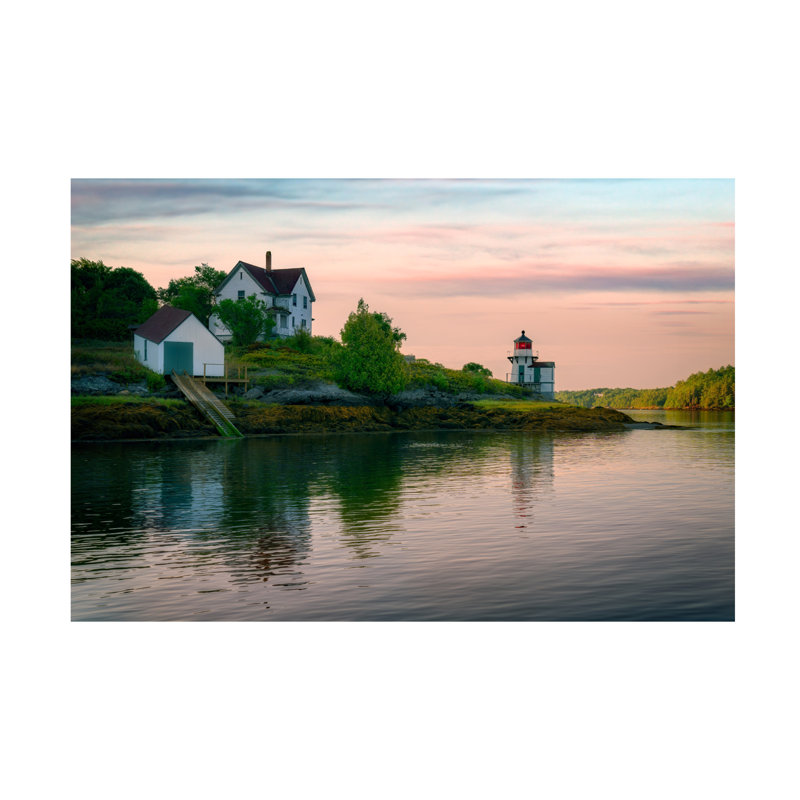 Art mural sur toile tendue - Rick Berk, art mural «Morning at Squirrel Point» pour le salon, la chambre à coucher ou le bureau - 30 x 47