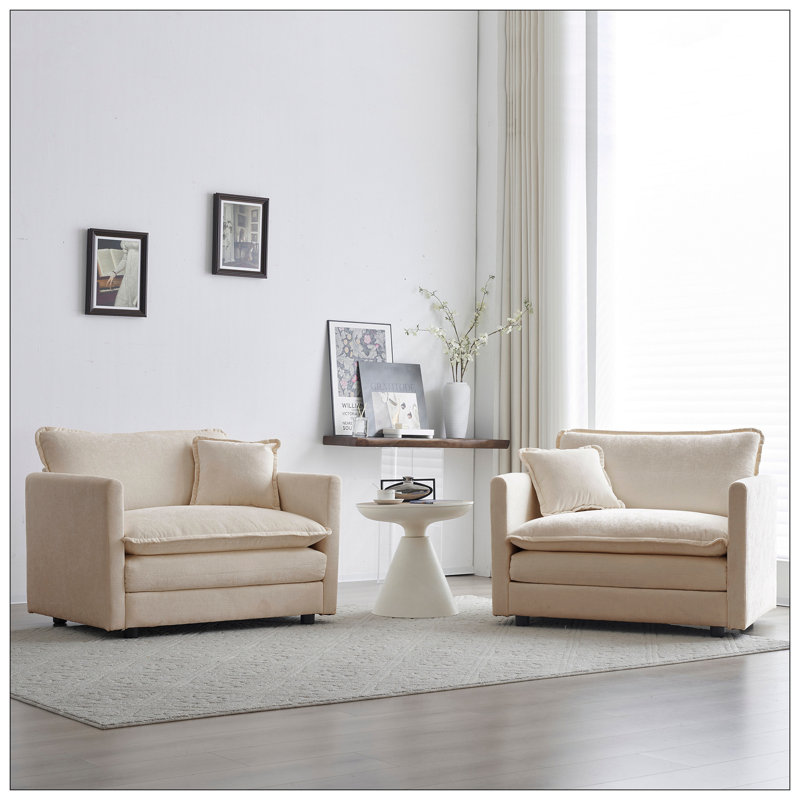 Chaises d'appoint pour le salon, Beige