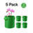 5-Pack 3-Gallon Green Felt Grow Bags – Heavy-Duty Breathable Fabric Planters-41164167-41164166