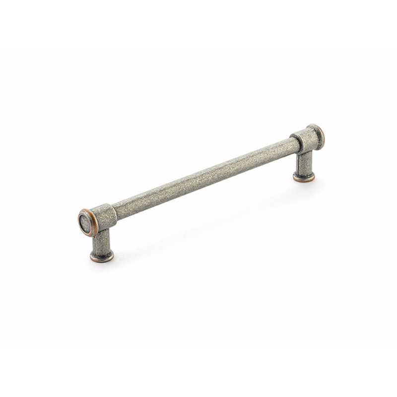 Steamworks Bar / Handle Pull, Distressed Pewter/Copper